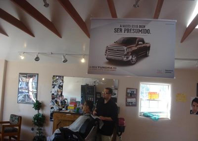 barber shop print media ad