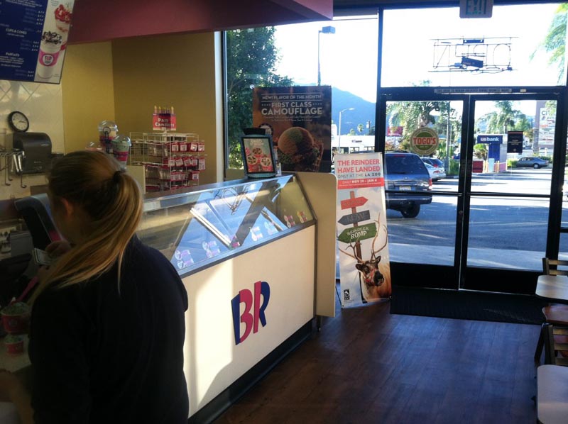 BR ice cream parlor banner