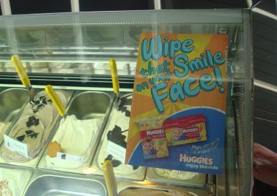 ice cream parlor banner advertisement