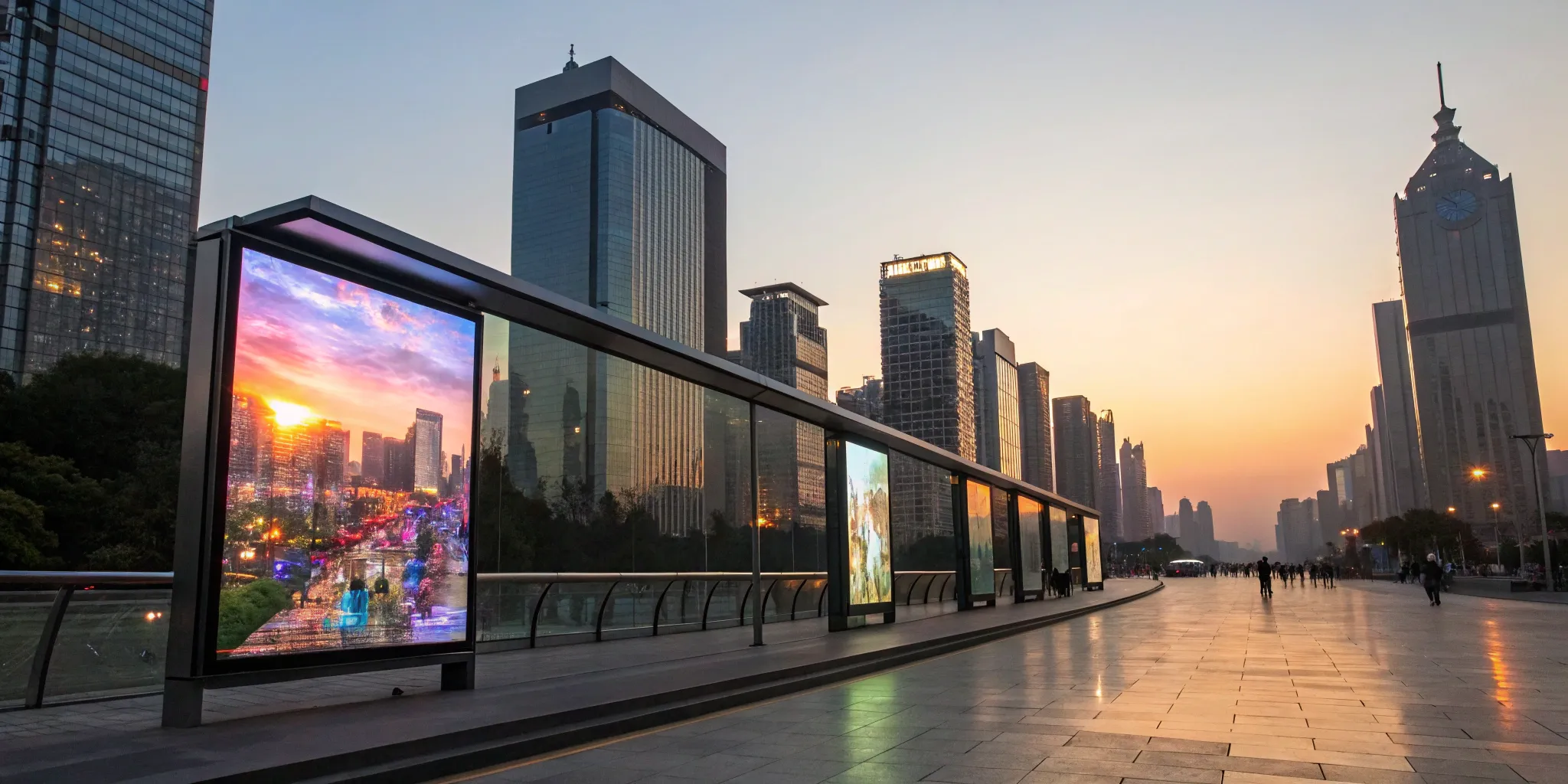A national sign and marketing campaign using digital displays on a busy city street.